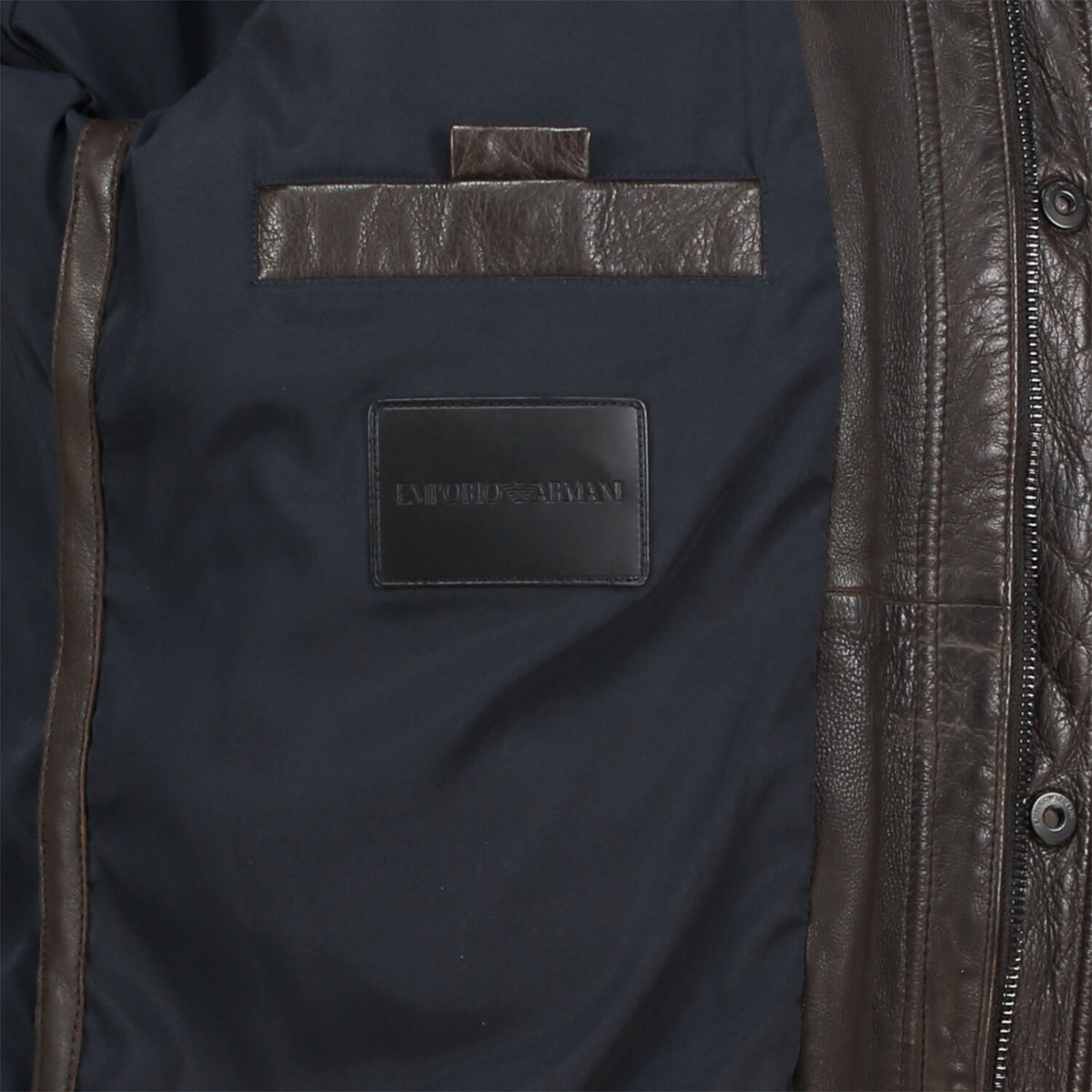 EMPORIO ARMANI ブラウン革ジャン サイズ48 エンポリオアルマーニ(EMPORIO ARMANI) メンズレザージャケット