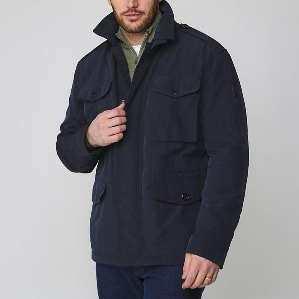 Hugo Boss Mens Colano Water Repellent Navy Field Jacket With Light Padding