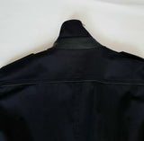 KARL LAGERFELD Black Cotton Stretch Trench Coat