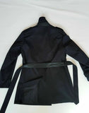 KARL LAGERFELD Black Cotton Stretch Trench Coat