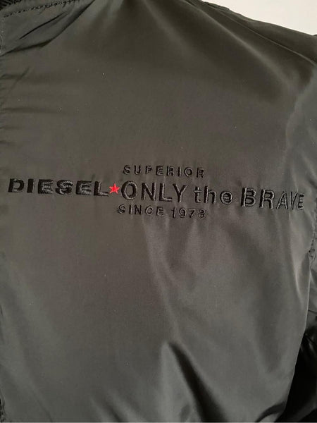 Diesel J-TOWN Mens Reversible Blue Camouflage & Black Bomber Jacket