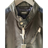 Diesel J-NEATS Men's Blue Biker Style Nylon Jacket