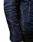 Diesel J-NEATS Men's Blue Biker Style Nylon Jacket