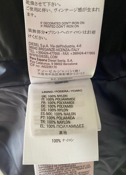 Diesel J-NEATS Men's Blue Biker Style Nylon Jacket