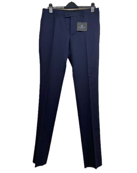 Lanvin D8 Attitude Straight Trousers 100% Wool Made in Italy