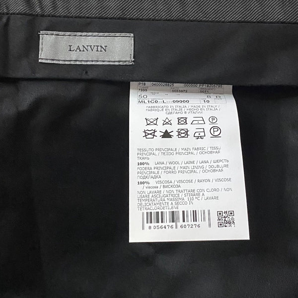 Lanvin D8 Attitude Straight Trousers 100% Wool Made in Italy
