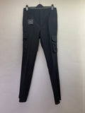 Lanvin Black High Waist Straight Trousers Side Pockets 100% Wool Made in Italy