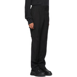 Lanvin Black High Waist Straight Trousers Side Pockets 100% Wool Made in Italy