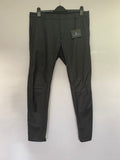 Lanvin Cashmere Blend Dark Grey Biker Pants Round Cut Hem Line With Stitch Detailing & Zip Cuff