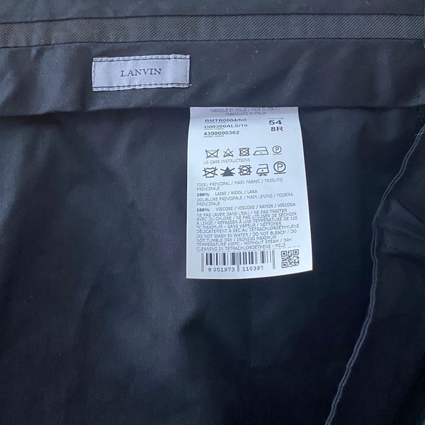 Lanvin D8 Attitude Straight Trousers 100% Wool Made in Italy