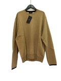 Dunhill Camel Tan Cashmere Cotton Crewneck Sweater Made in Italy