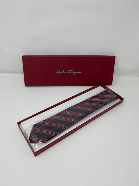 Salvatore Ferragamo 100% Silk Tie – Made in Italy – With Gift Box