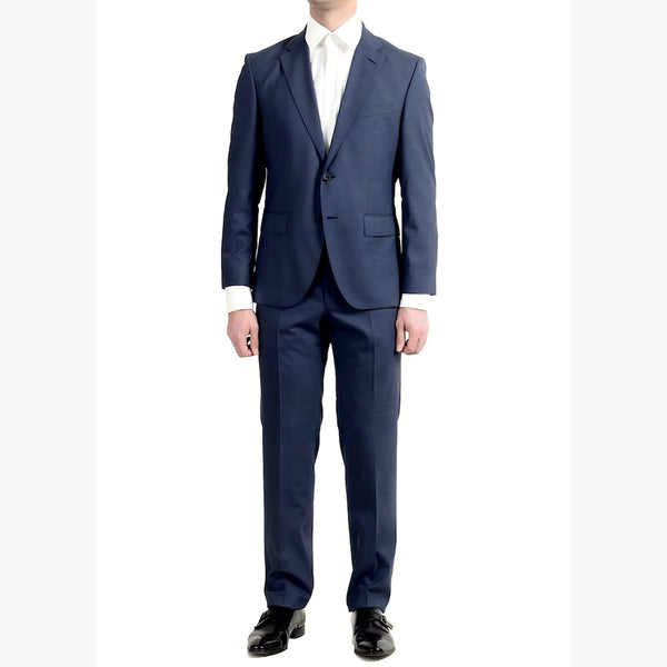 Hugo Boss Blue Virgin Wool Two Piece Suit