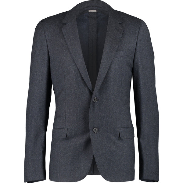 Lanvin Navy Blue Cashmere & Wool Blend Blazer Made in Italy