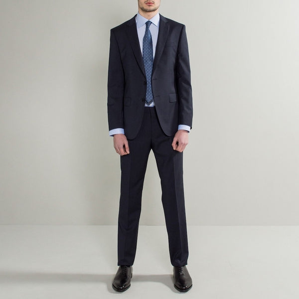 Hugo Boss Blue Super 130s Virgin Wool Two Piece Suit