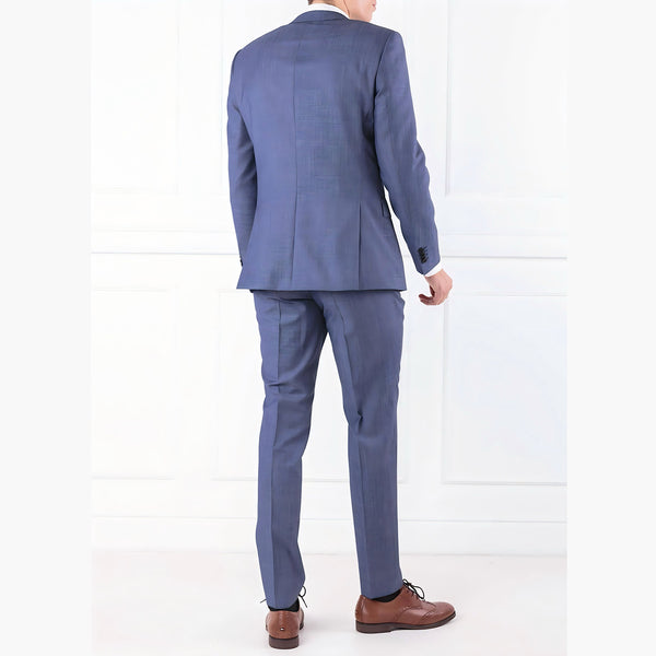 Hugo Boss Blue Italian Virgin Wool Two Piece Suit