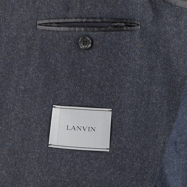 Lanvin Navy Blue Cashmere & Wool Blend Blazer Made in Italy