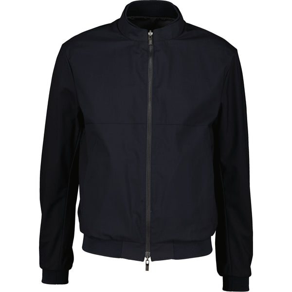 Armani Collezioni Mens Reversible Black/Dark Blue Wool Blend Jacket