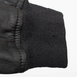 Diesel L-PINS Mens Black Sheepskin Embossed Logo Leather Jacket