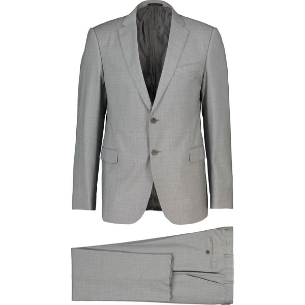 Armani Collezioni Grey Mini Checked Wool Two Piece Suit