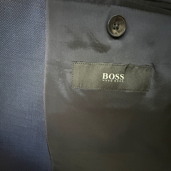 Hugo Boss Blue Virgin Wool Two Piece Suit