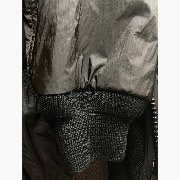 LANVIN Black Oversized Windbreaker Jacket with Hidden Hood