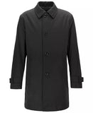HUGO BOSS Men's Black Dain Water-Repellent Trench Coat