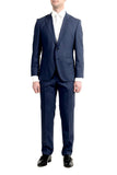 Hugo Boss Blue Virgin Wool Two Piece Suit
