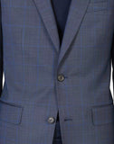 Dunhill Blue Checked Wool Slim Fit Blazer Made in Italy