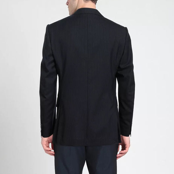 Dunhill Blue Pinstripe Wool Slim Fit Blazer Made in Italy