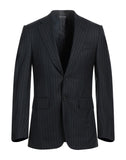 Dunhill Black Pinstripe Wool Slim Fit Blazer Made in Italy