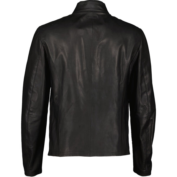 Armani Collezioni Mens Black Sheepskin Leather Jacket