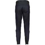 Lanvin Cashmere Blend Dark Grey Biker Pants Round Cut Hem Line With Stitch Detailing & Zip Cuff