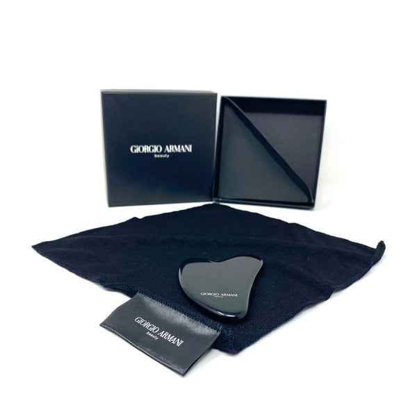 Giorgio Armani Beauty Makeup Set Scraping Massage Board + Black Towel with Box (VIP Gift)