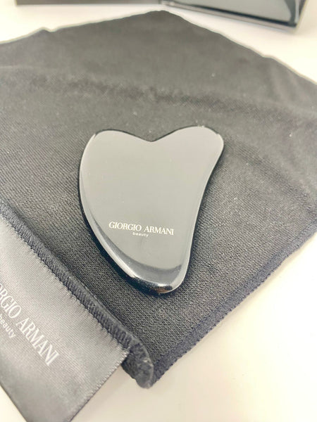 Giorgio Armani Beauty Makeup Set Scraping Massage Board + Black Towel with Box (VIP Gift)