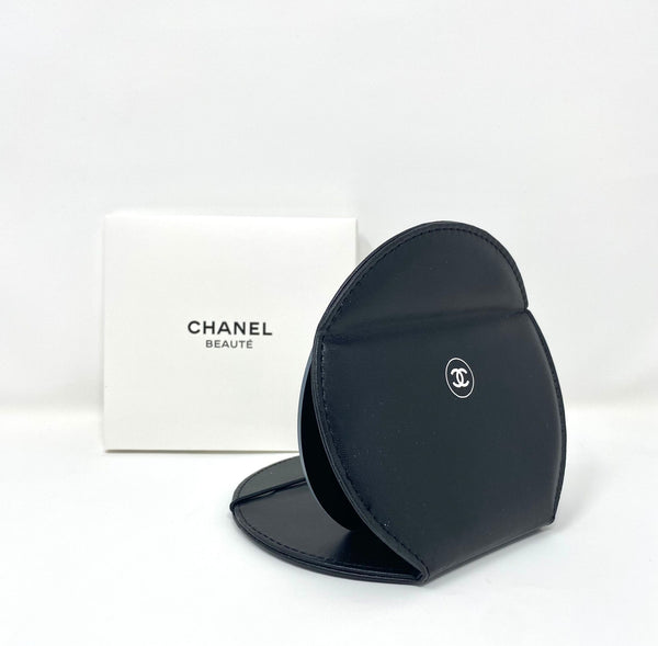 Large CHANEL Black Cosmetic Beauty Makeup Magnifying Mirror with Box (VIP Gift)