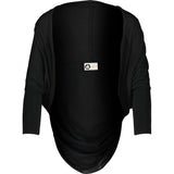 Lanvin Black Wool Edge To Edge Shrug Bolero Cardigan Made in Italy