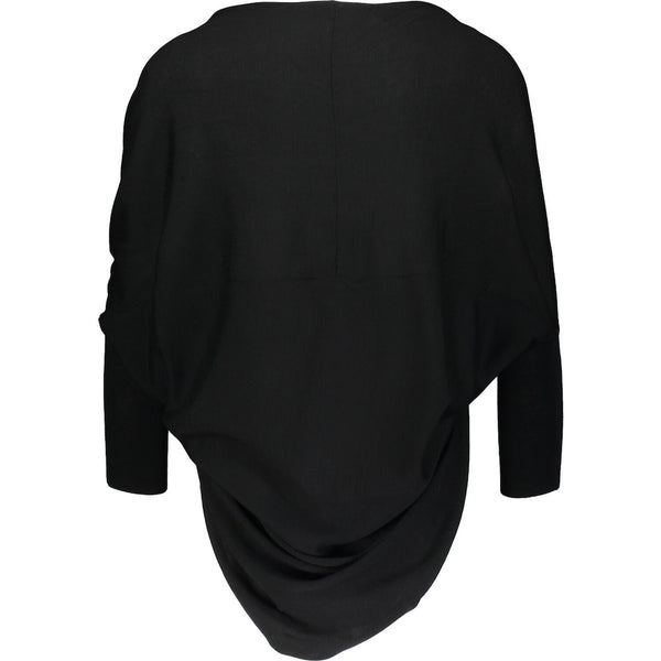 Lanvin Black Wool Edge To Edge Shrug Bolero Cardigan Made in Italy