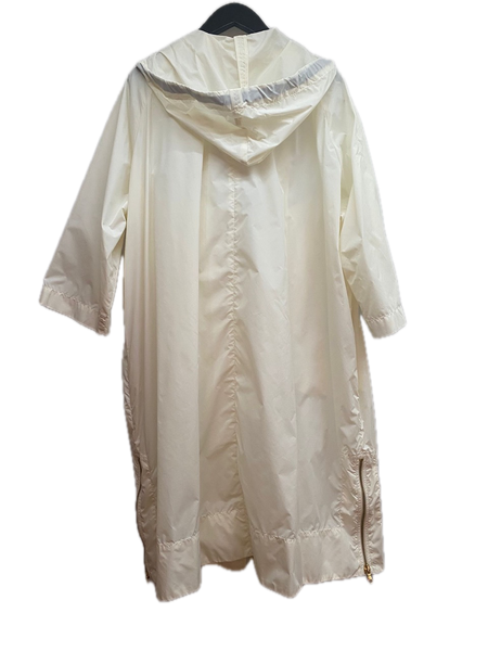 Marni Women's Lightweight Ivory Hooded Raincoat Made in Italy