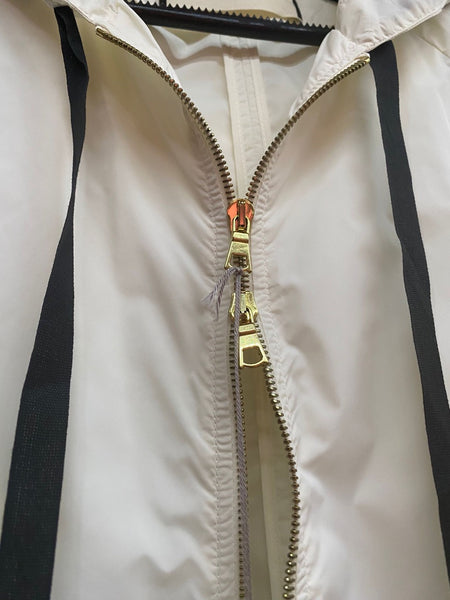 Marni Women's Lightweight Ivory Hooded Raincoat Made in Italy