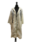 Marni Women's Lightweight Ivory Hooded Raincoat Made in Italy