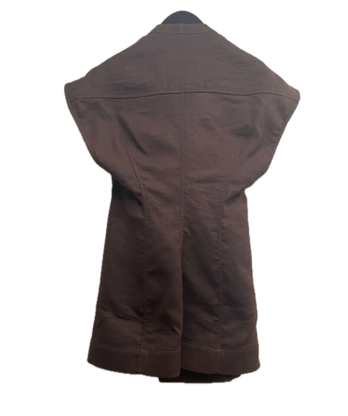 Rick Owens Womens Brown Hollywood Wrap Waistcoat Made in Italy