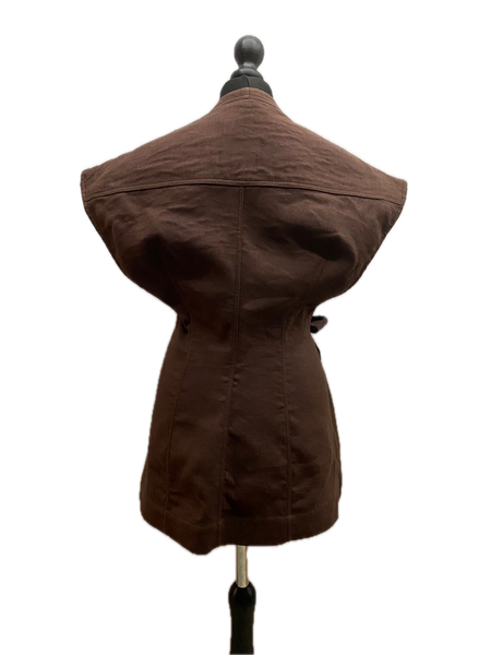 Rick Owens Womens Brown Hollywood Wrap Waistcoat Made in Italy