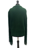 Calvin Klein 205w39nyc Green Fringed Sweater Made in Italy