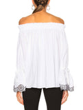 ALEXANDER MCQUEEN Off-the-shoulder Broderie Anglaise-trimmed Cotton Blouse