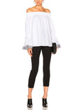ALEXANDER MCQUEEN Off-the-shoulder Broderie Anglaise-trimmed Cotton Blouse