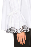 ALEXANDER MCQUEEN Off-the-shoulder Broderie Anglaise-trimmed Cotton Blouse