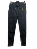 BALMAIN Women's Button-embellished High-rise Skinny Jeans In Black Made in Italy