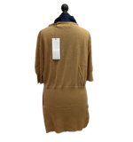 MARNI Women's Brown 100% Cashmere Fixed Tie Crew Neck Top Jumper