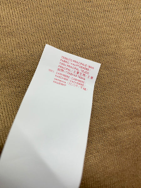 MARNI Women's Brown 100% Cashmere Fixed Tie Crew Neck Top Jumper